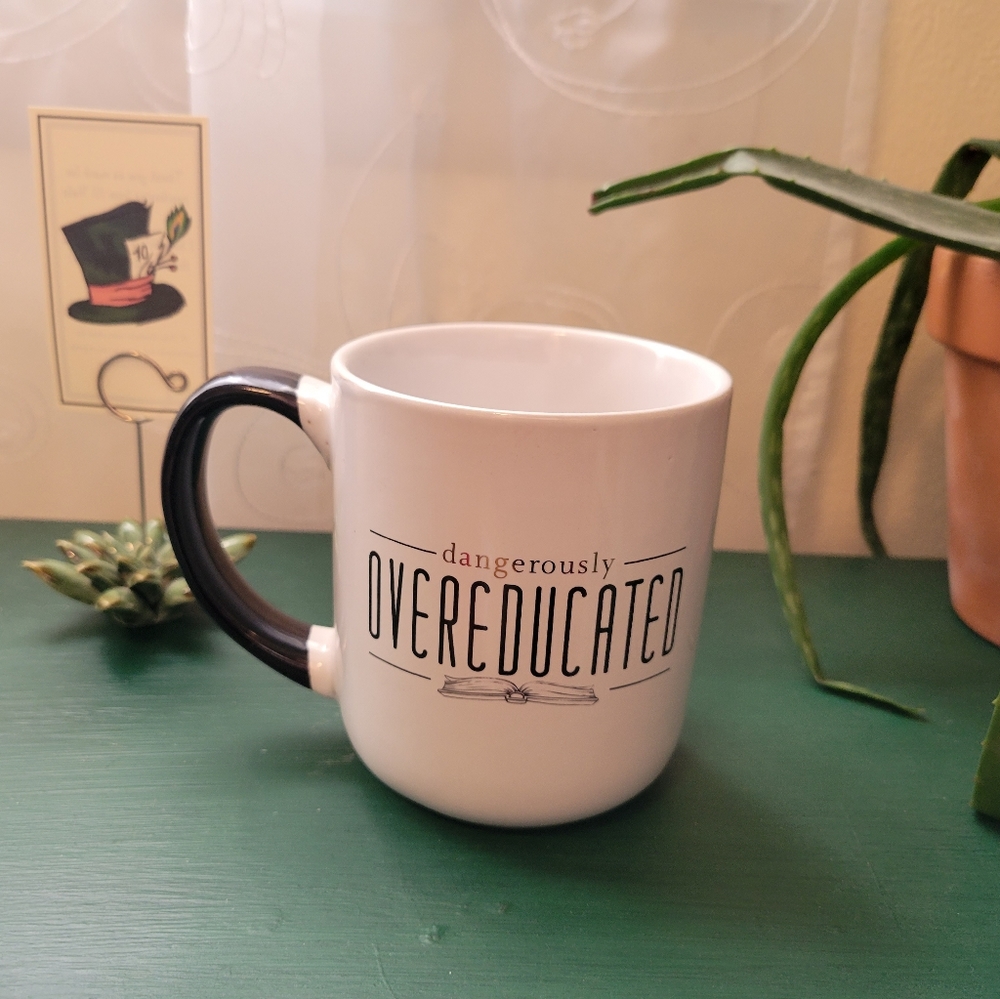 Never Used Dangerously Overeducated Large Mug
